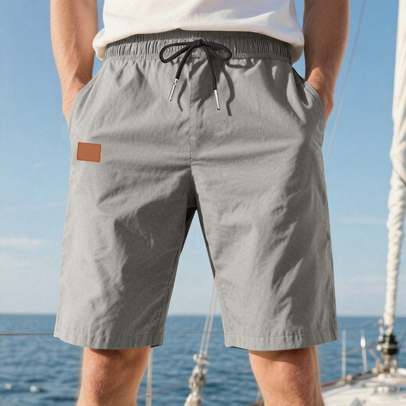 Herren nan schnelltrocknende Badeshorts im Bermuda-Schnitt mit elastischem Bund und Kordelzug