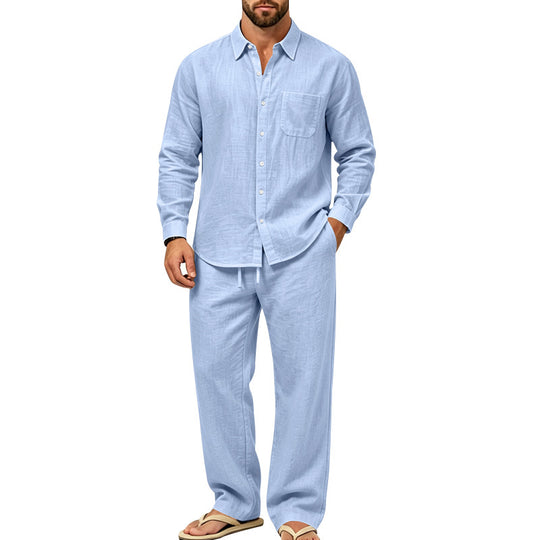 Herren legeres Leinen-Hemd mit weiter Lounge-Hose Shop Nory