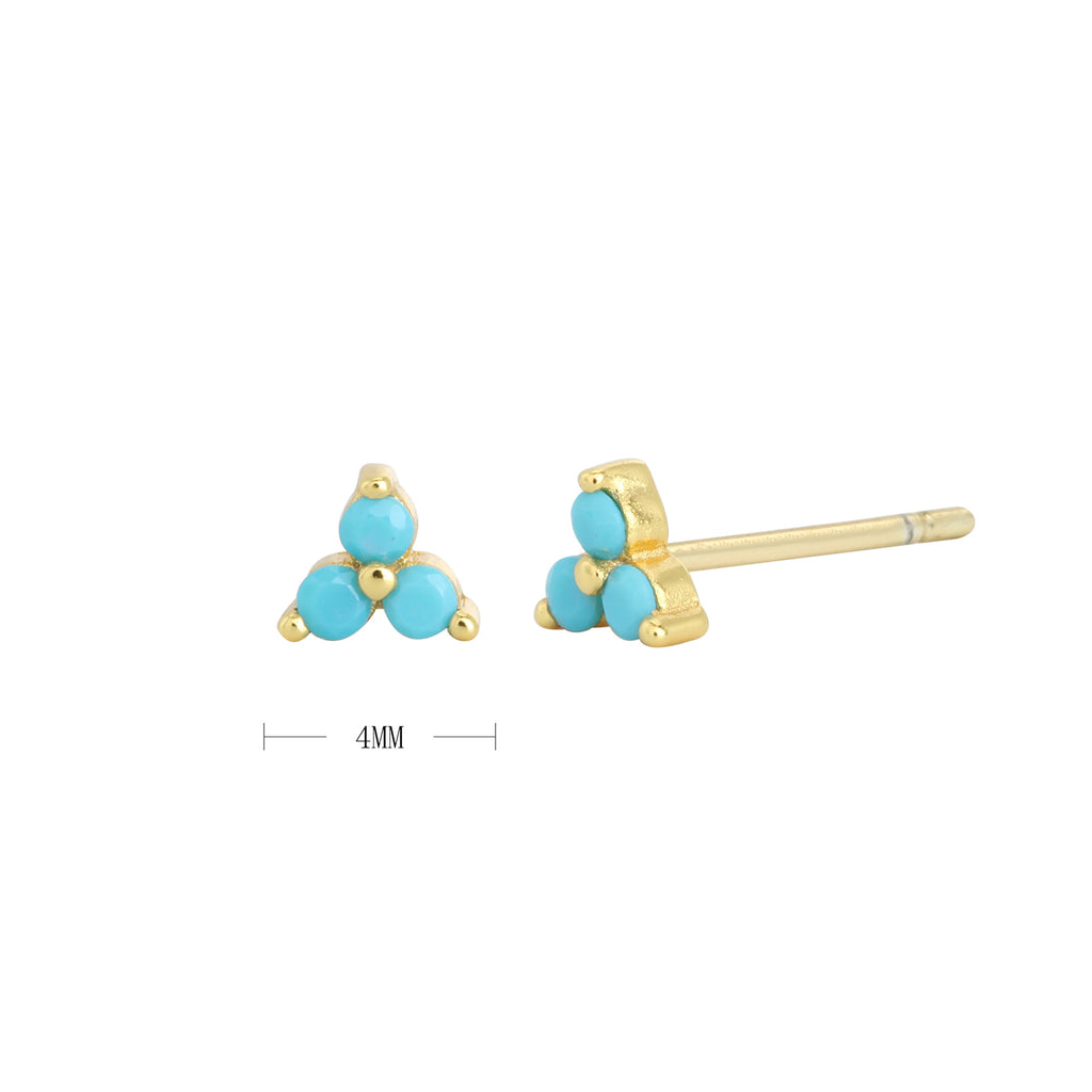 Damen Ohrstecker mit funkelnden blauen Kristallen und hochwertigem 925 Sterling Silber Shop Nory