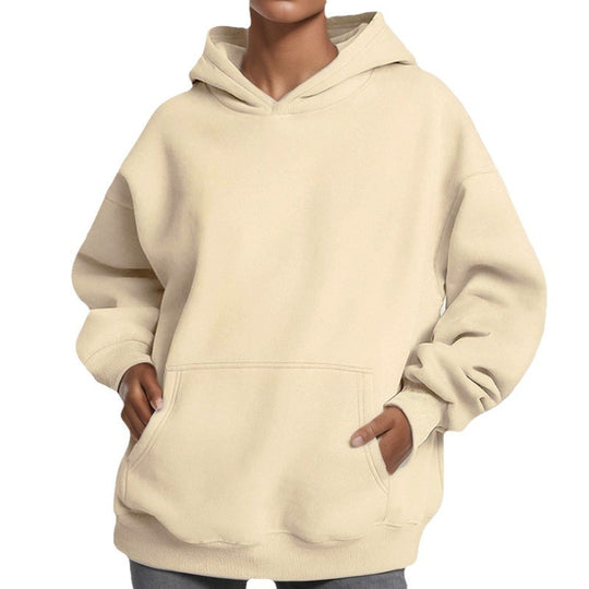 Damen nan Oversize-Kapuzenpullover mit ballonärmeln, herausgehobener Kängurutasche und weich angerauter Innenseite Shop Nory