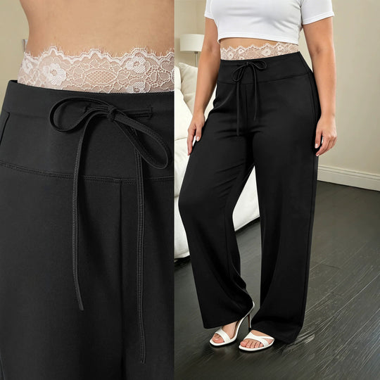 Damen High-Waist Palazzohose mit formendem Taillenbund und atmungsaktivem Stretch Shopy Nory