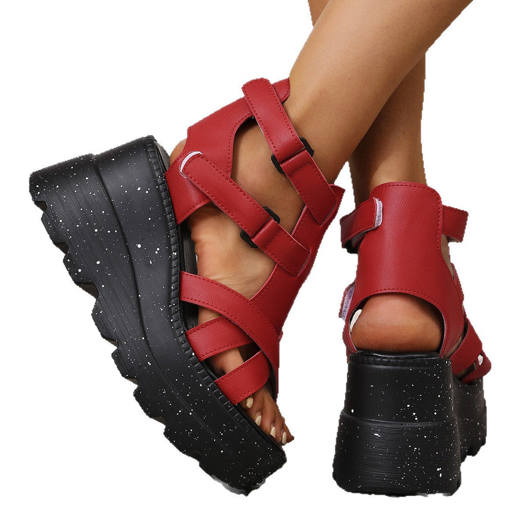 Damen Wedge-Sandalen mit verstellbaren Riemen und komfortablem Fußbett