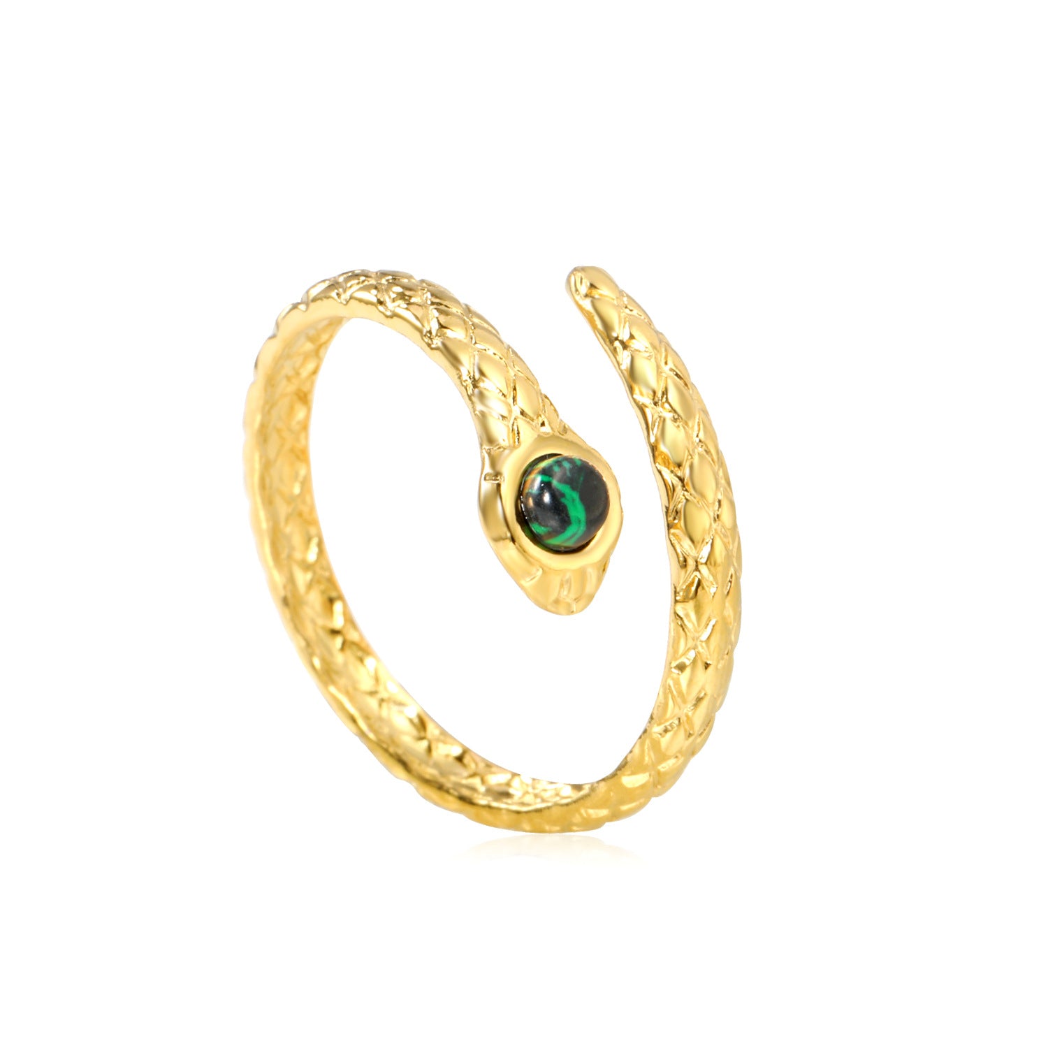 Damen verstellbarer Ring mit elegantem Schlangen-Design und funkelndem Zirkonia Shop Nory