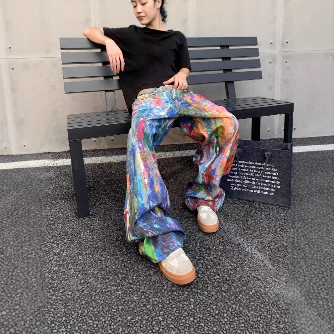Damen Artistic Baggy-Jeans Shop Nory