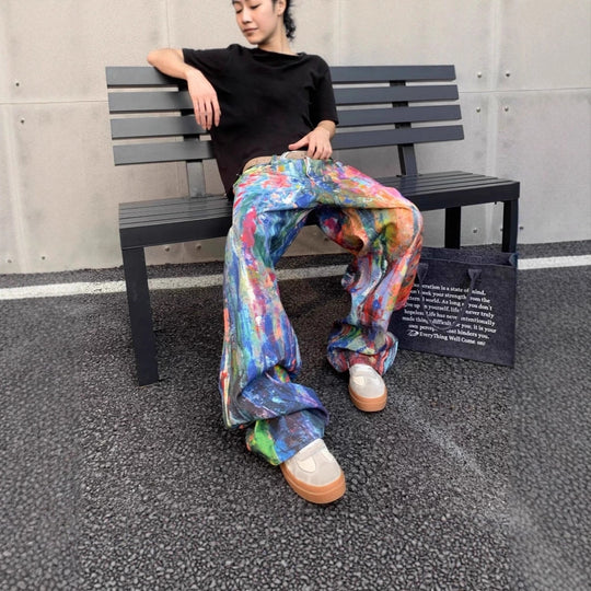 Damen Artistic Baggy-Jeans Shop Nory