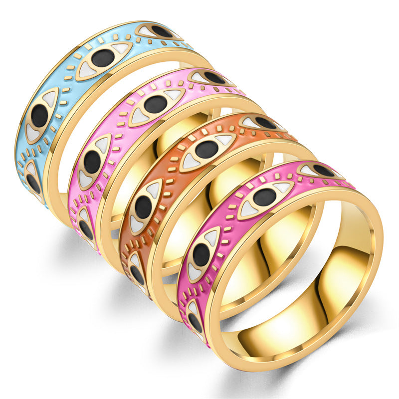 Damen Ring mit kreativem Eye-Motiv aus hochwertigem Edelstahl Shop Nory