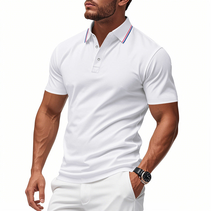 Herren Poloshirt mit modernem Kragen und feuchtigkeitsregulierender Technologie