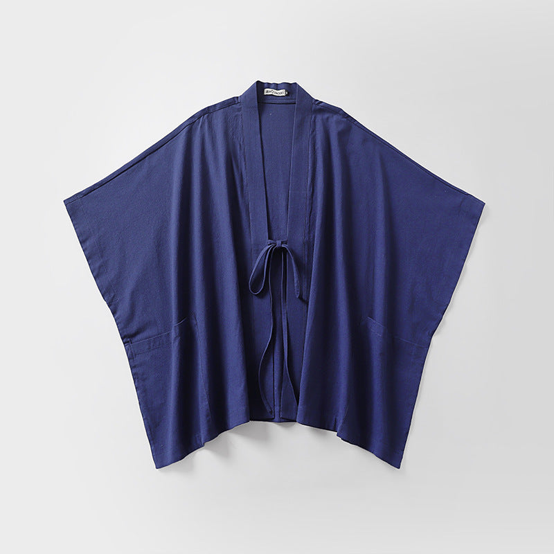 Damen Oversize Kimono-Cardigan mit Bindegürtel und Eingrifftaschen Shop Nory