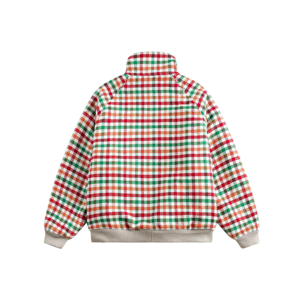 Damen Karierter Teddy‑Fleece‑Blouson im Boxy‑Cut mit Stehkragen Shop Nory