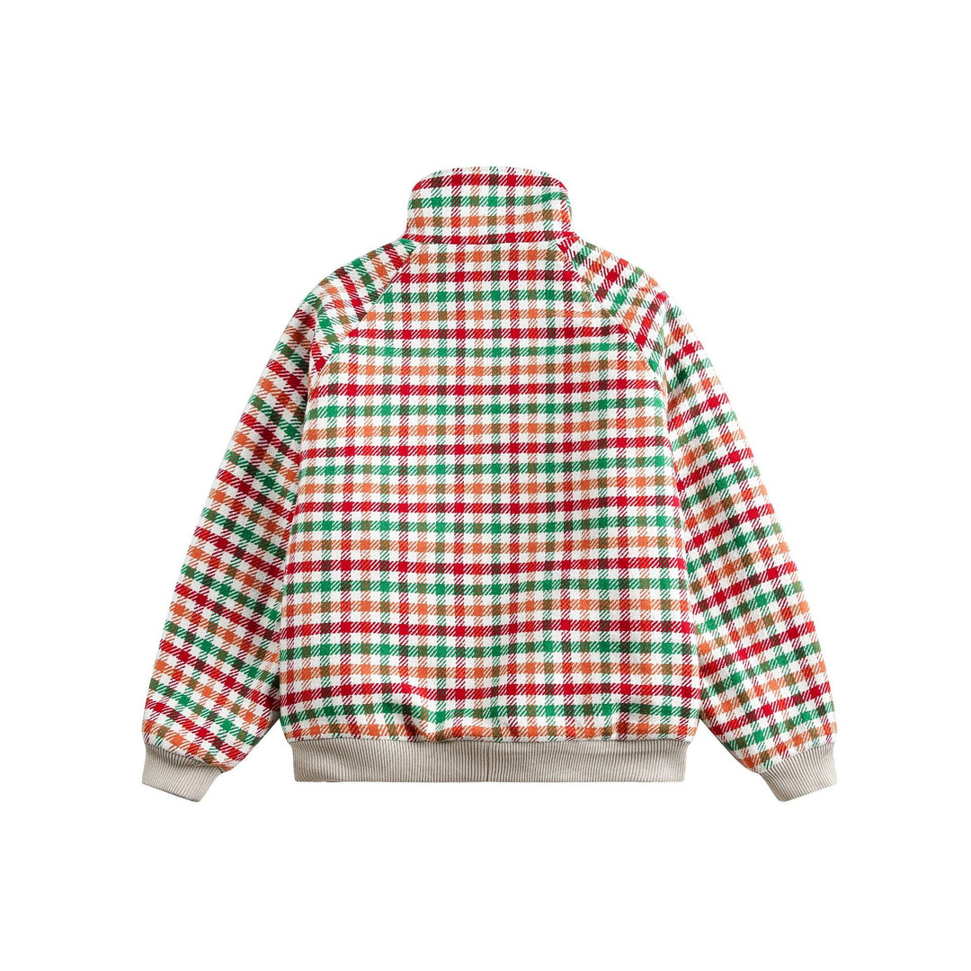 Damen Karierter Teddy‑Fleece‑Blouson im Boxy‑Cut mit Stehkragen Shop Nory