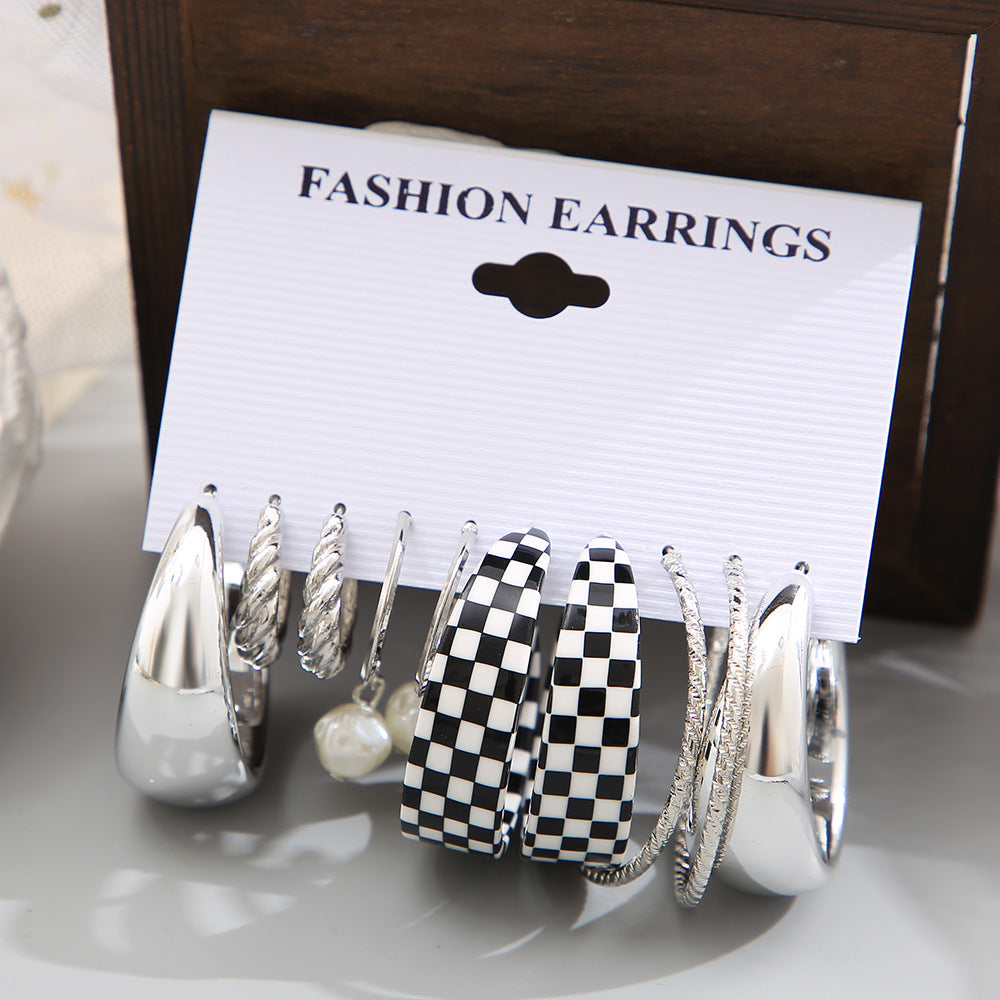 Damen Ohrstecker-Set mit modernem Design und kreativen Mustern Shop Nory