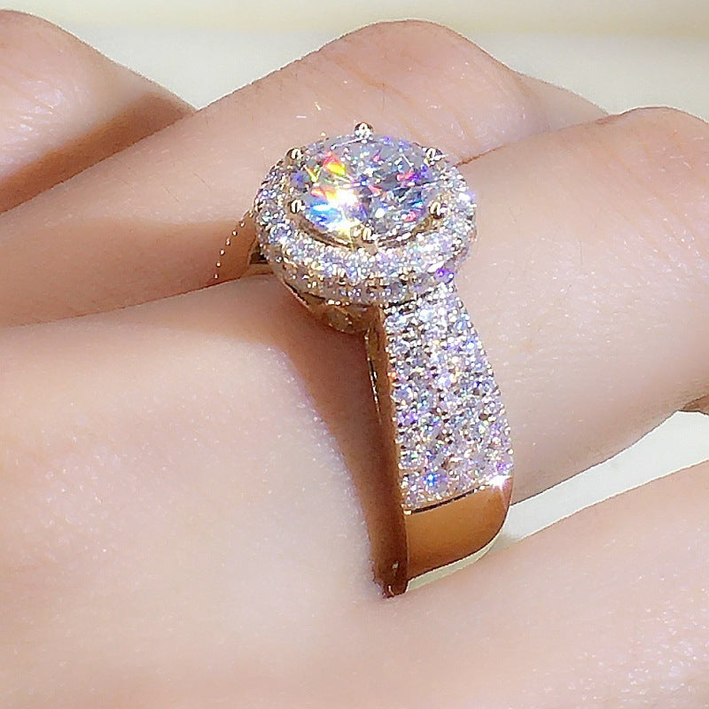Damen Funkelnder Solitär-Cocktailring mit exquisitem Zirkonia-Besatz Shop Nory