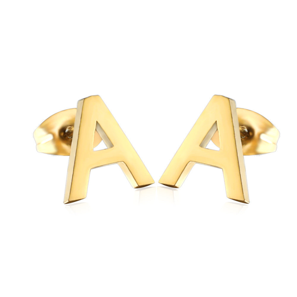 Damen elegante Buchstaben-Ohrstecker Shop Nory