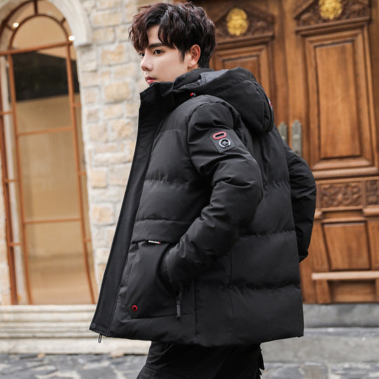 Herren gesteppte Kapuzenjacke mit Utility-Taschen und winddichter Isolierung Shop Nory