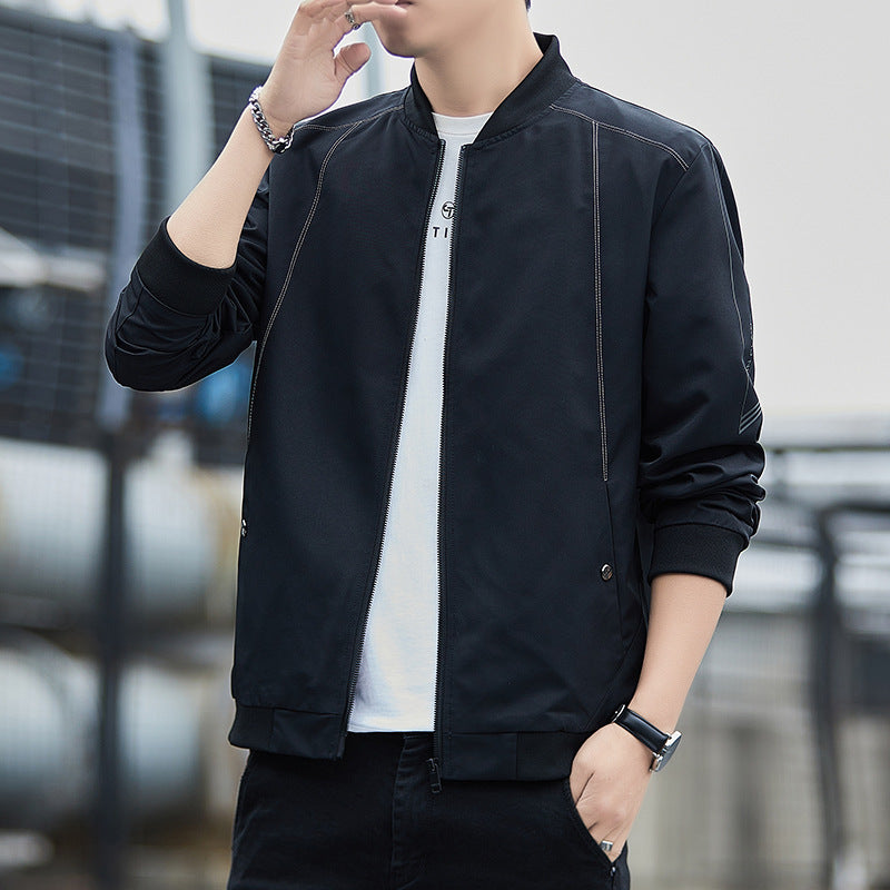 Herren Leichter winddichter Tech‑Bomber mit Rippbündchen und minimalistischen Nahtdetails Shop Nory