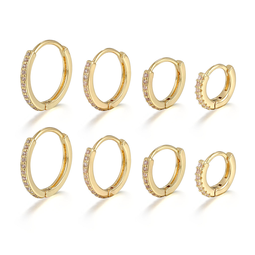 Damen Creolen-Set mit funkelnden Zirkonia-Details Shop Nory