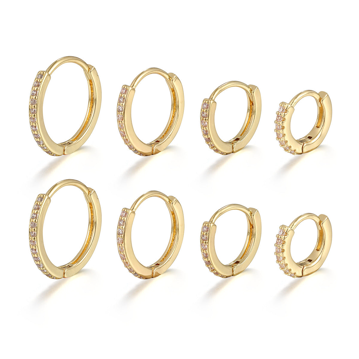 Damen Creolen-Set mit funkelnden Zirkonia-Details Shop Nory