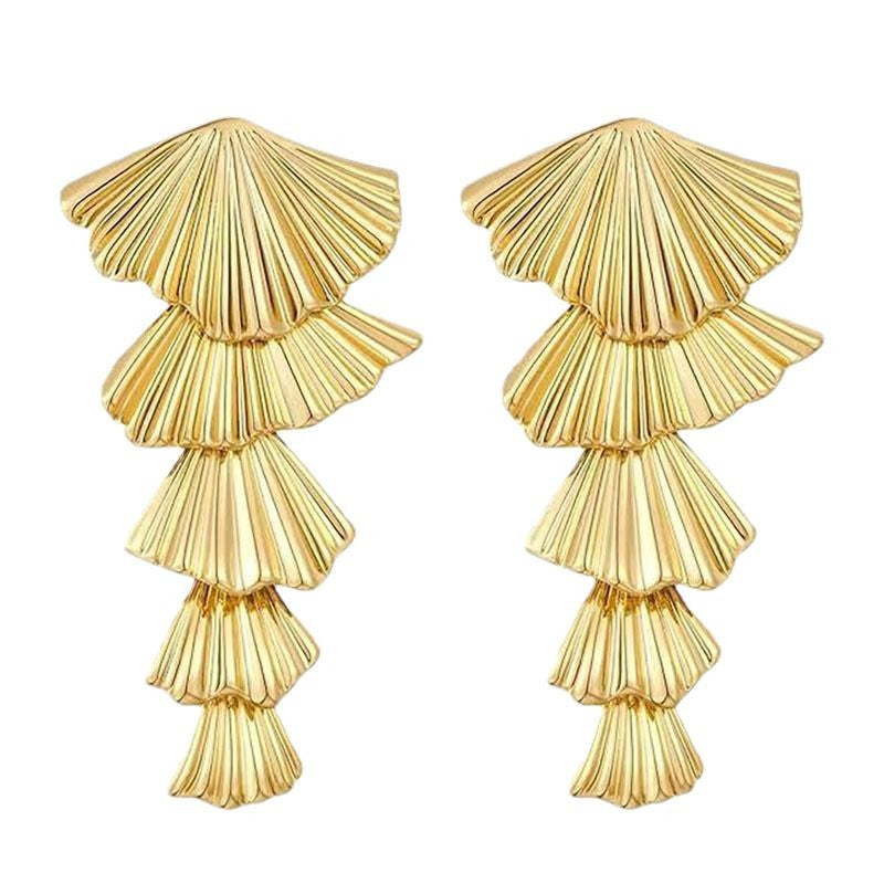 Damen Hängende Ohrringe im eleganten Ginkgo-Blatt-Design Shop Nory