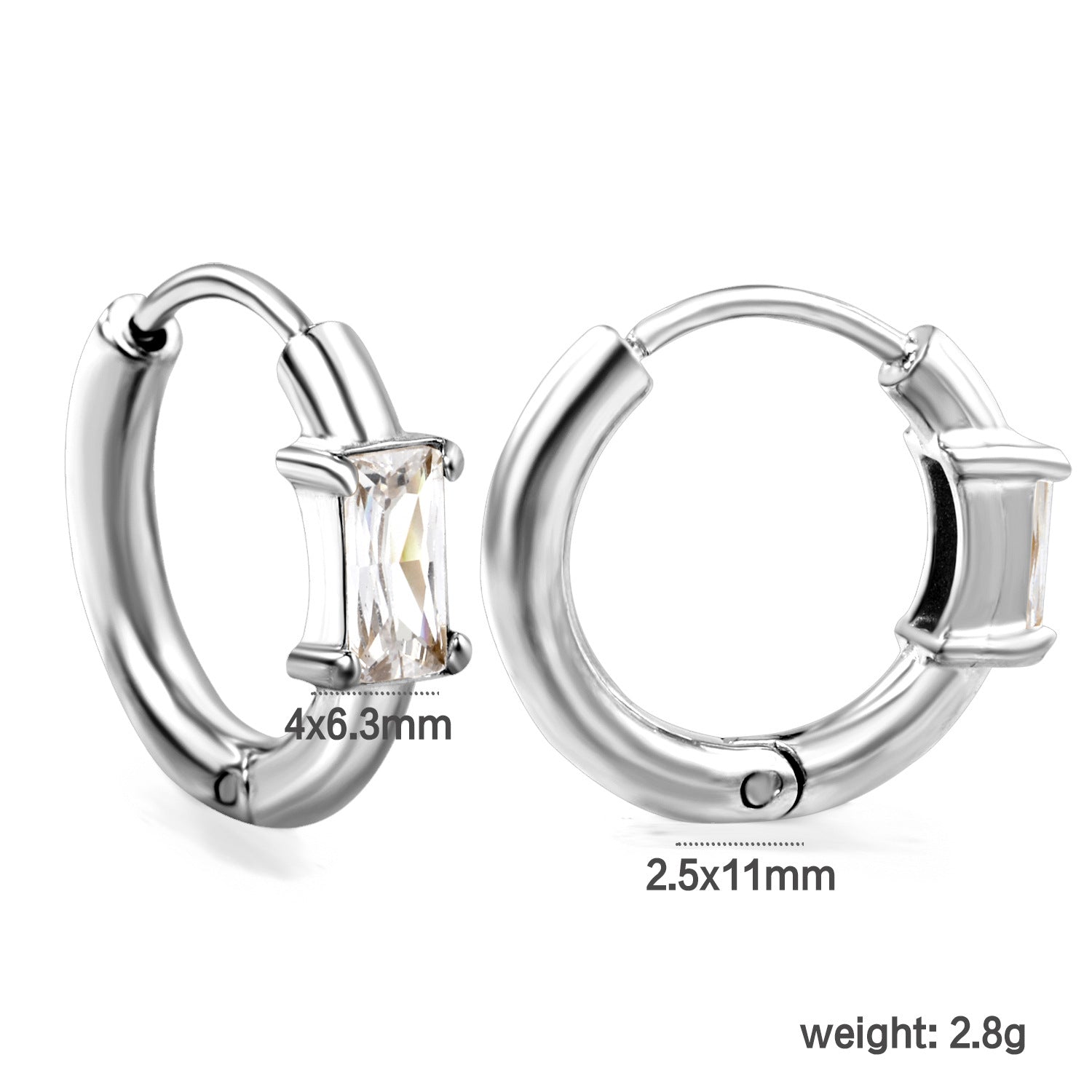 Damen Hängende Ohrringe mit herzförmigem Zirkonia und elegantem Design Shop Nory