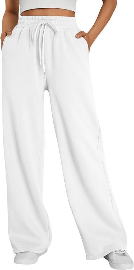 Damen nan weite Loungehose mit hohem Elastikbund, verstellbarem Kordelzug und fließender Palazzosilhouette Shop Nory