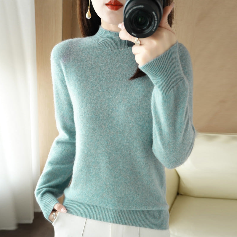 Damen Kurzrollkragenpullover in Kaschmir-Optik mit extralangen Rippbündchen Shop Nory