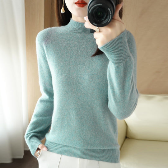Damen Kurzrollkragenpullover in Kaschmir-Optik mit extralangen Rippbündchen Shop Nory