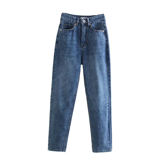 Damen Hochtaillierte Denim-Jeans mit konisch zulaufendem Bein Shop Nory