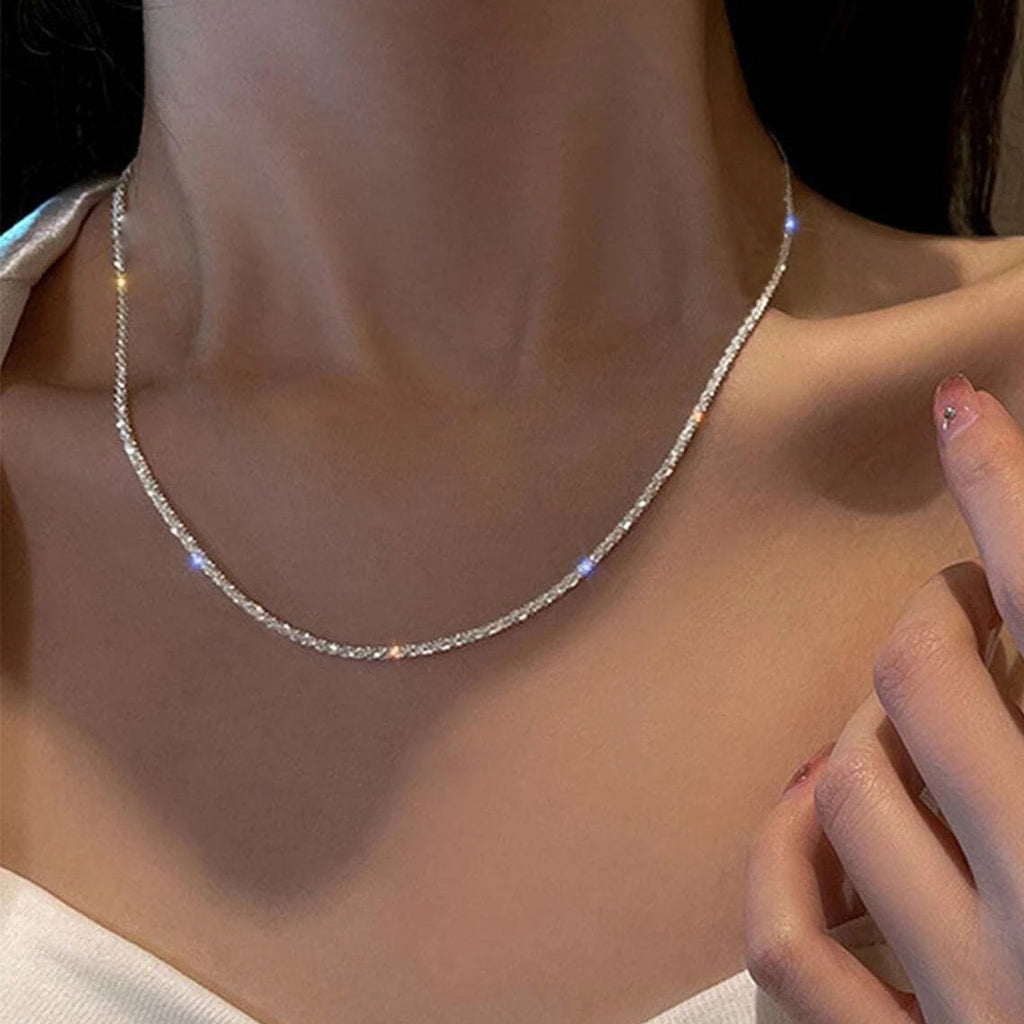 Damen Halskette aus funkelnden Zirkonia mit eleganten Akzenten Shop Nory
