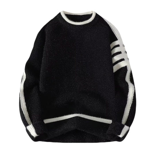 Herren Sportlicher Rundhalspullover mit Kontrastdetails Shop Nory