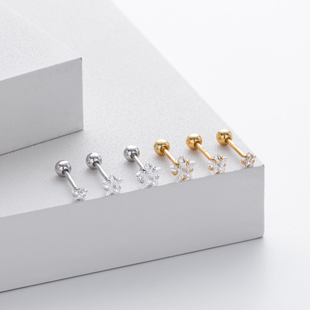 Damen Ohrstecker mit funkelndem Zirkon und hochwertiger 925er Sterling Silberfassung Shop Nory