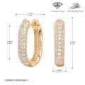 Damen Glamouröse Creolenohrringe aus 925 Sterling Silber mit funkelnden Zirkonia Shop Nory