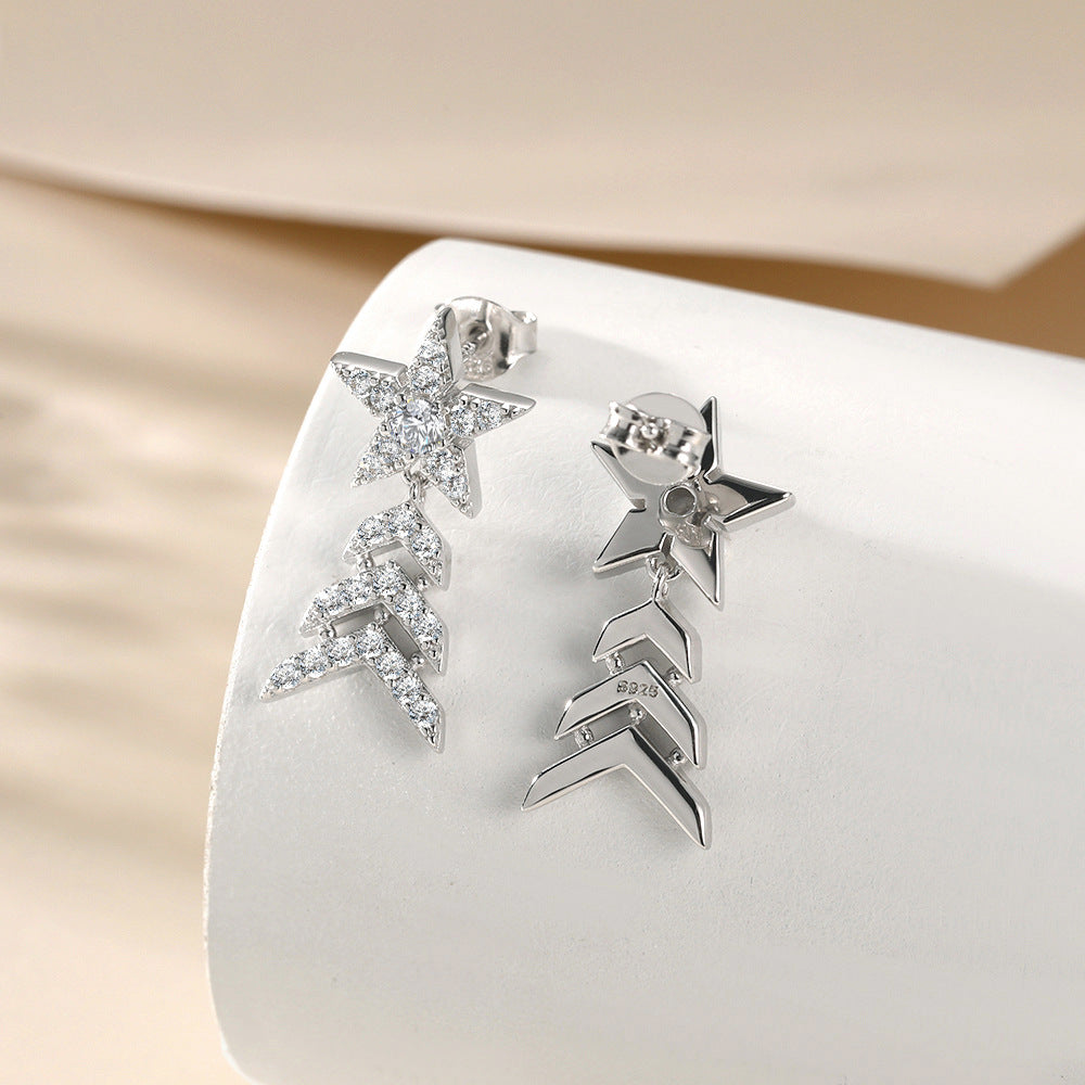 Damen Ring mit funkelndem Sternen-Design und hochwertigem Zirkonia-Besatz Shop Nory