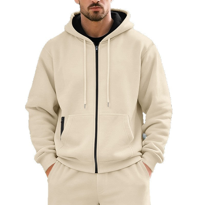 Kapuzenjacke Herren sportlich mit Reißverschluss und Taschen