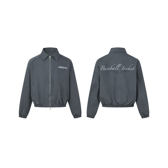 Unisex Boxy-Blousonjacke mit Hemdkragen, Zwei-Wege-Reißverschluss und elastischem Bund Shop Nory