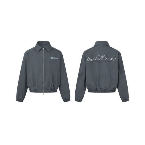 Unisex Boxy-Blousonjacke mit Hemdkragen, Zwei-Wege-Reißverschluss und elastischem Bund Shop Nory