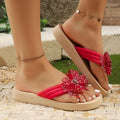 Damen Badesandalen mit elegantem Schleifen-Design und rutschfester Sohle