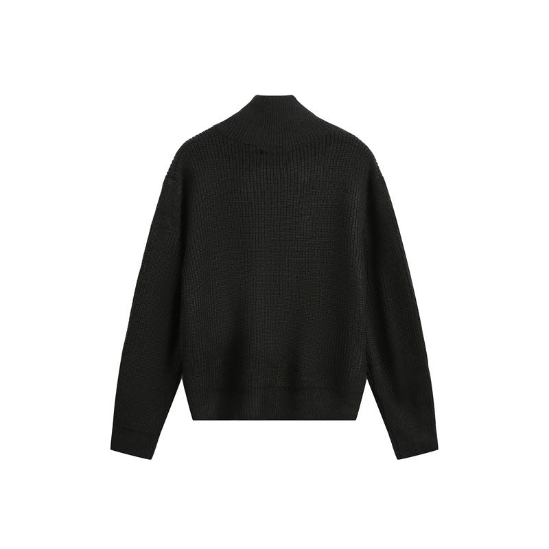 Damen Grobstrick-Zipjacke mit Stehkragen und Zwei-Wege-Reißverschluss Shop Nory