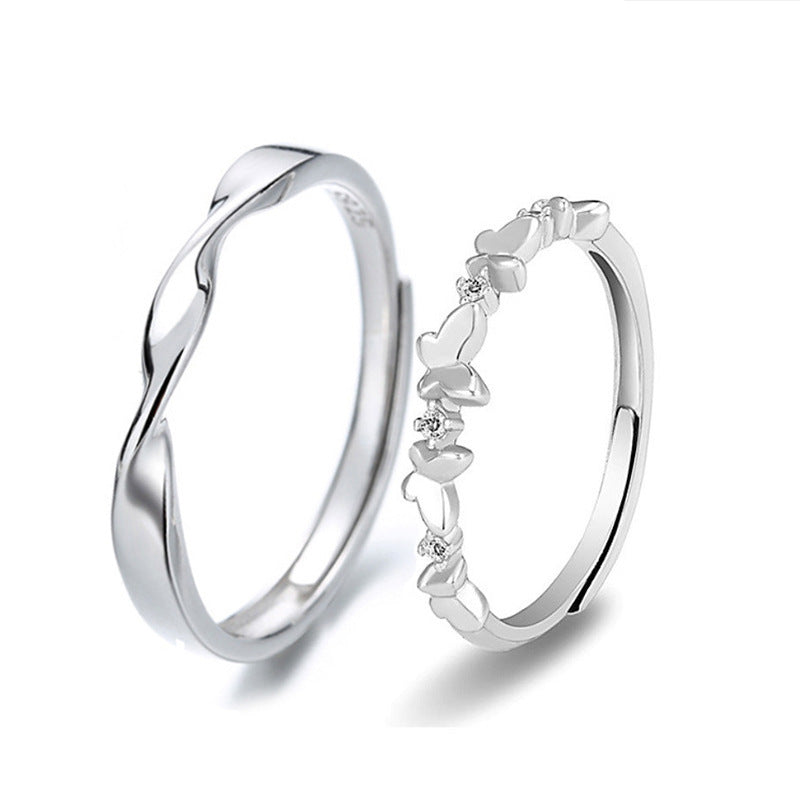 Damen Offener Ring mit modernem Wellenmuster Shop Nory