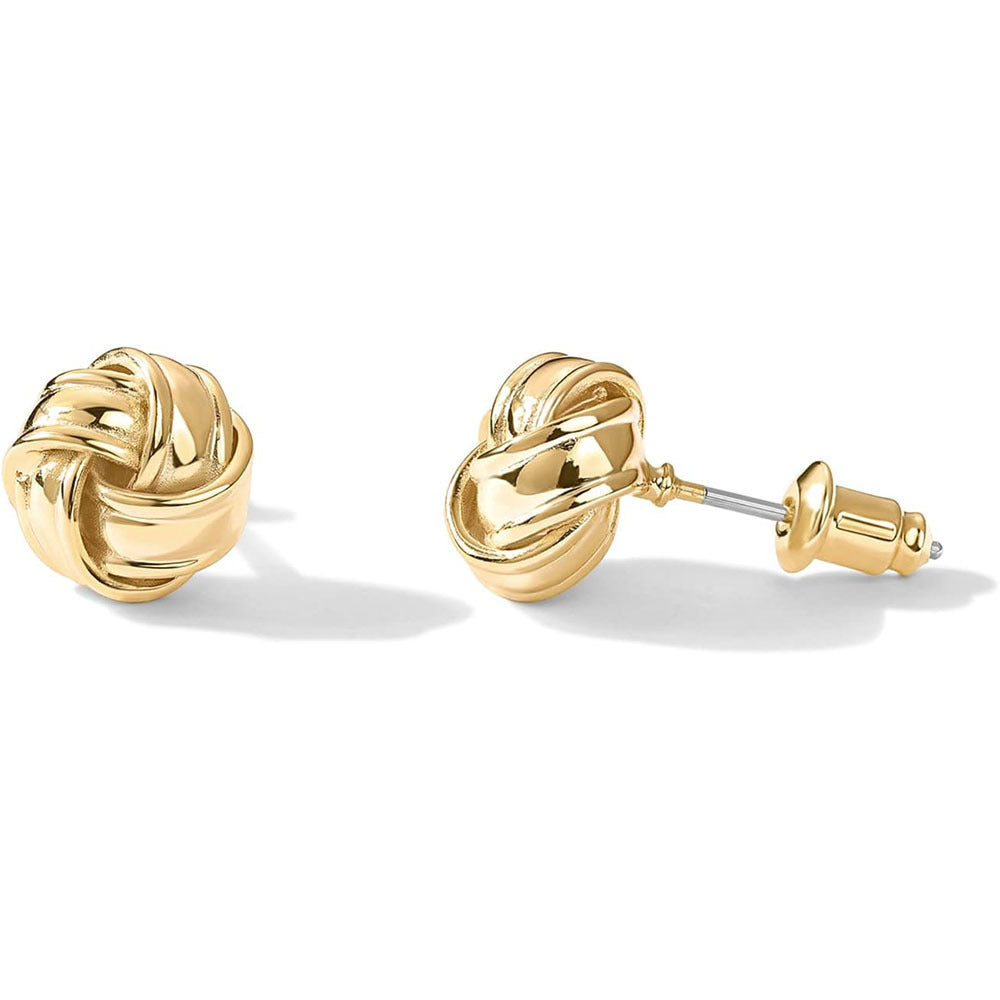 Damen Ohrstecker mit elegantem Knoten-Design und funkelnden Zirkonia Shop Nory