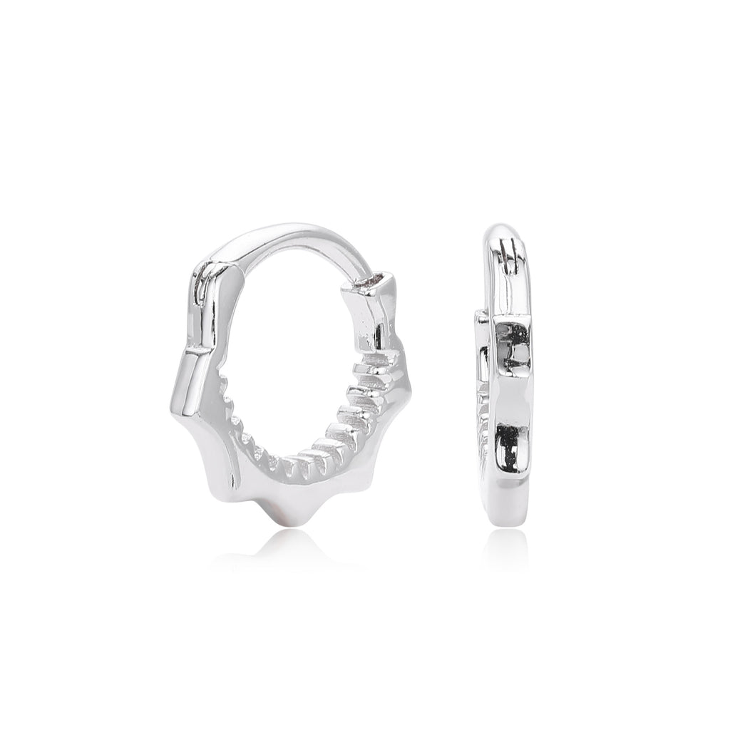 Damen Ohrstecker im modernen Zickzackdesign aus hochwertigem 925 Sterlingsilber Shop Nory