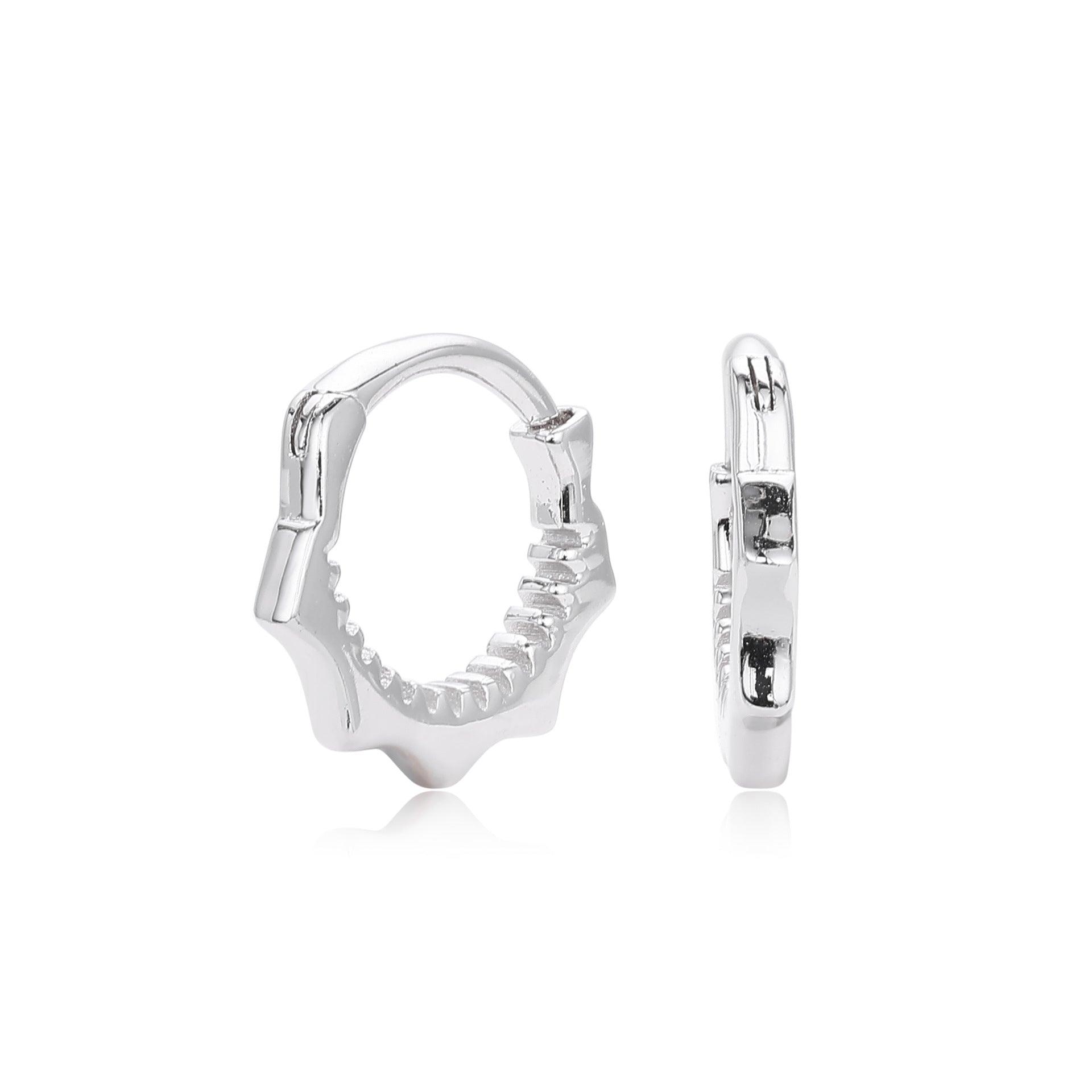 Damen Ohrstecker im modernen Zickzackdesign aus hochwertigem 925 Sterlingsilber Shop Nory