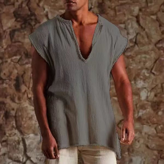 Herren lockeres Tunika-Shirt Shopnory