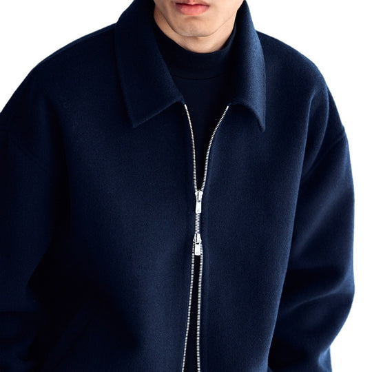 Herren Wolljacke mit Reißverschluss und weiter Passform Shop Nory