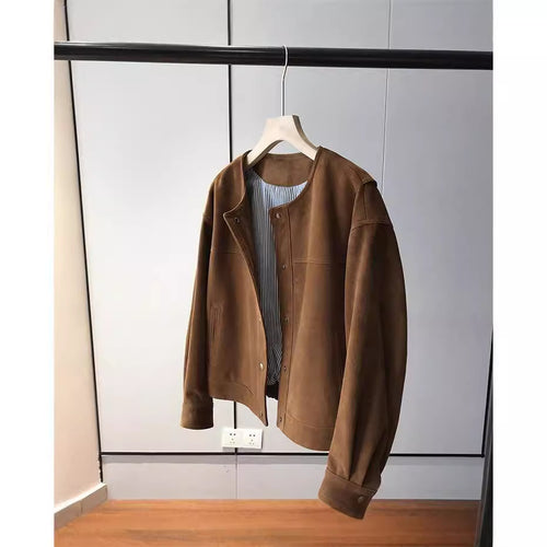 Damen Modische und lässige Wildlederjacke Shop Nory