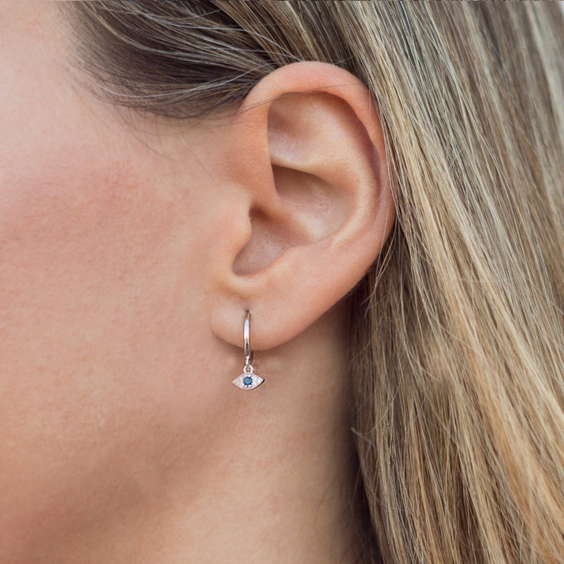 Damen Ohrhänger mit schützendem Auge und funkelnden Zirkonia Shop Nory