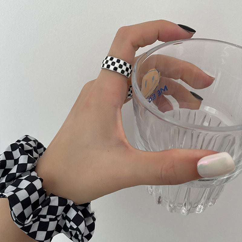 Damen modisches Scrunchie und Ring Set Shop Nory
