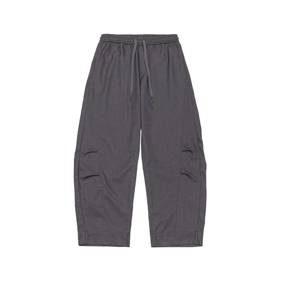 Herren Weite Cropped Cargohose mit Tunnelzug und Kniefalten Shop Nory