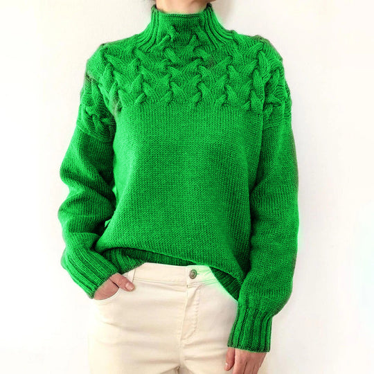 Damen nan Strickpullover mit Zopfstruktur und hohem Rollkragen Shop Nory