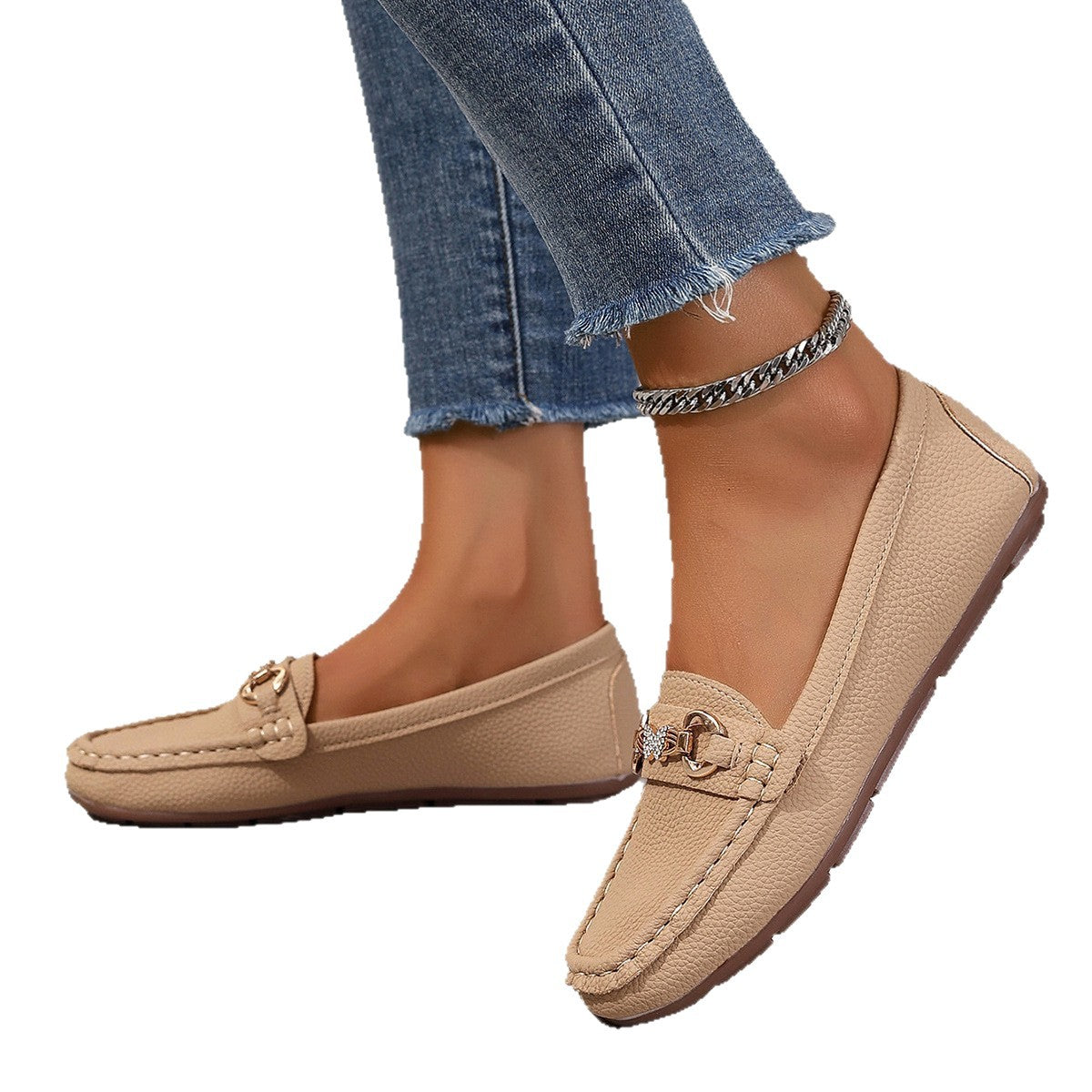 Damen Mokassins mit stylischem Schnallen-Detail Shopnory
