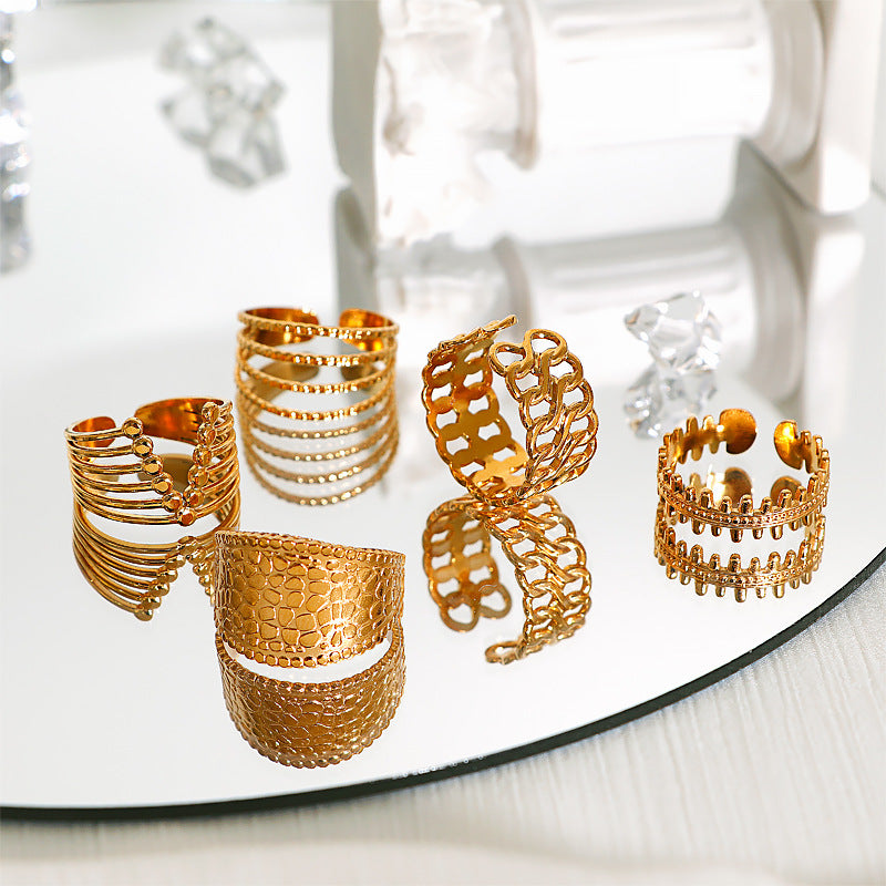 Damen Ring im eleganten Krokodil-Design Shop Nory